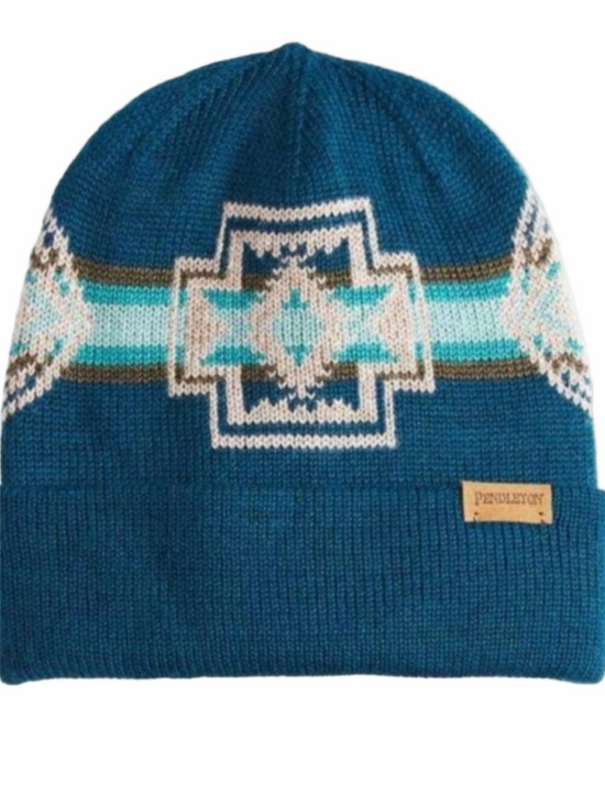 Pendleton Accessories - Pendleton Adult Knit Beanie Unisex One Size in Harding Aegean Wool Blend EUC